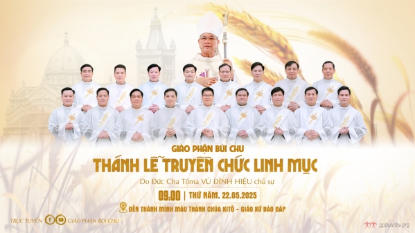 Thư mời: Thánh Lễ Truyền chức Linh mục Giáo Phận Bùi Chu 2025