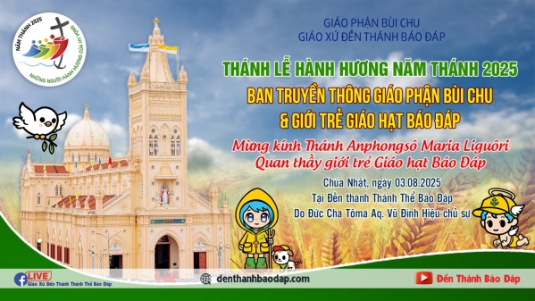 ĐỀN THÁNH BÁO ĐÁP CHUẨN BỊ ĐÓN TIẾP ĐOÀN HÀNH HƯƠNG BAN TRUYỀN THÔNG GIÁO PHẬN BÙI CHU VÀ GIỚI TRẺ GIÁO HẠT BÁO ĐÁP