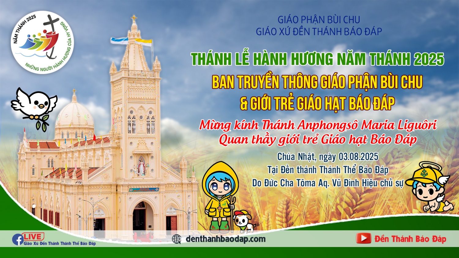 ĐỀN THÁNH BÁO ĐÁP CHUẨN BỊ ĐÓN TIẾP ĐOÀN HÀNH HƯƠNG BAN TRUYỀN THÔNG GIÁO PHẬN BÙI CHU VÀ GIỚI TRẺ GIÁO HẠT BÁO ĐÁP